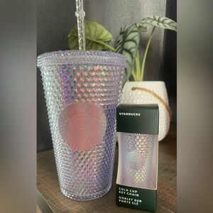 🦄 Starbucks Holographic Unicorn Studded tumbler and matching keychain